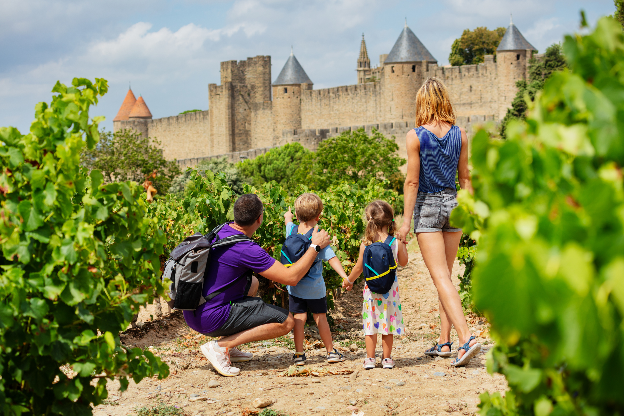 Familienspaziergänge Carcassonne